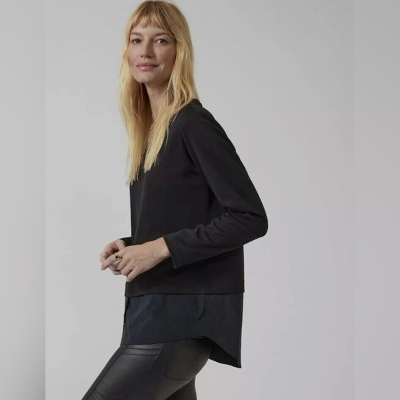 ATHLETA Gallery Top 2.0 Tunic Hybrid Work Top in Black Size Medium - Picture 3 of 13